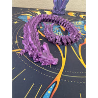 Amethyst Crystal Dragon – Articulated 3D Printed Fantasy Fidget Toy
