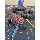 Obsidian Flame Dragon – Articulated 3D Printed Fantasy Fidget Toy (Black/Red)