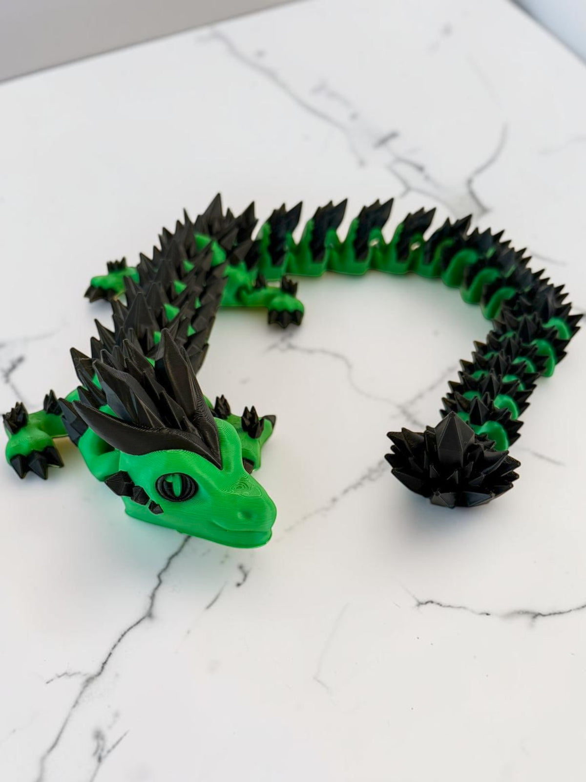 Crystal Spine Dragon – Articulated 3D Printed Fidget Dragon | 7 Colors