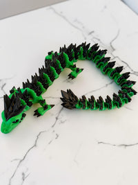 Crystal Spine Dragon – Articulated 3D Printed Fidget Dragon | 7 Colors
