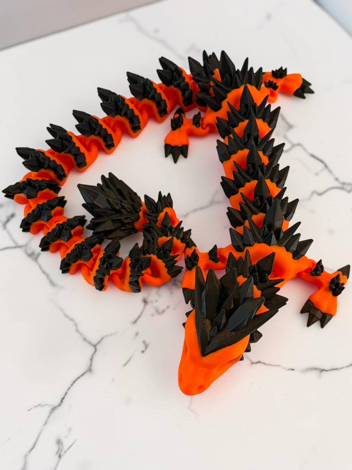 Crystal Spine Dragon – Articulated 3D Printed Fidget Dragon | 7 Colors