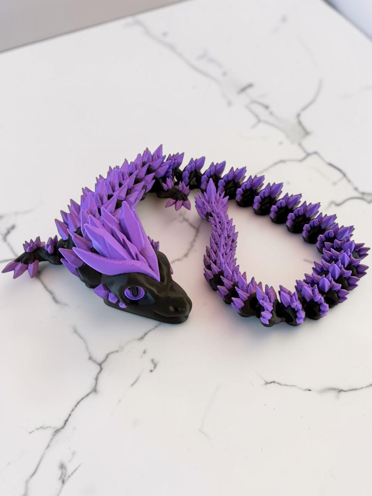 Crystal Spine Dragon – Articulated 3D Printed Fidget Dragon | 7 Colors