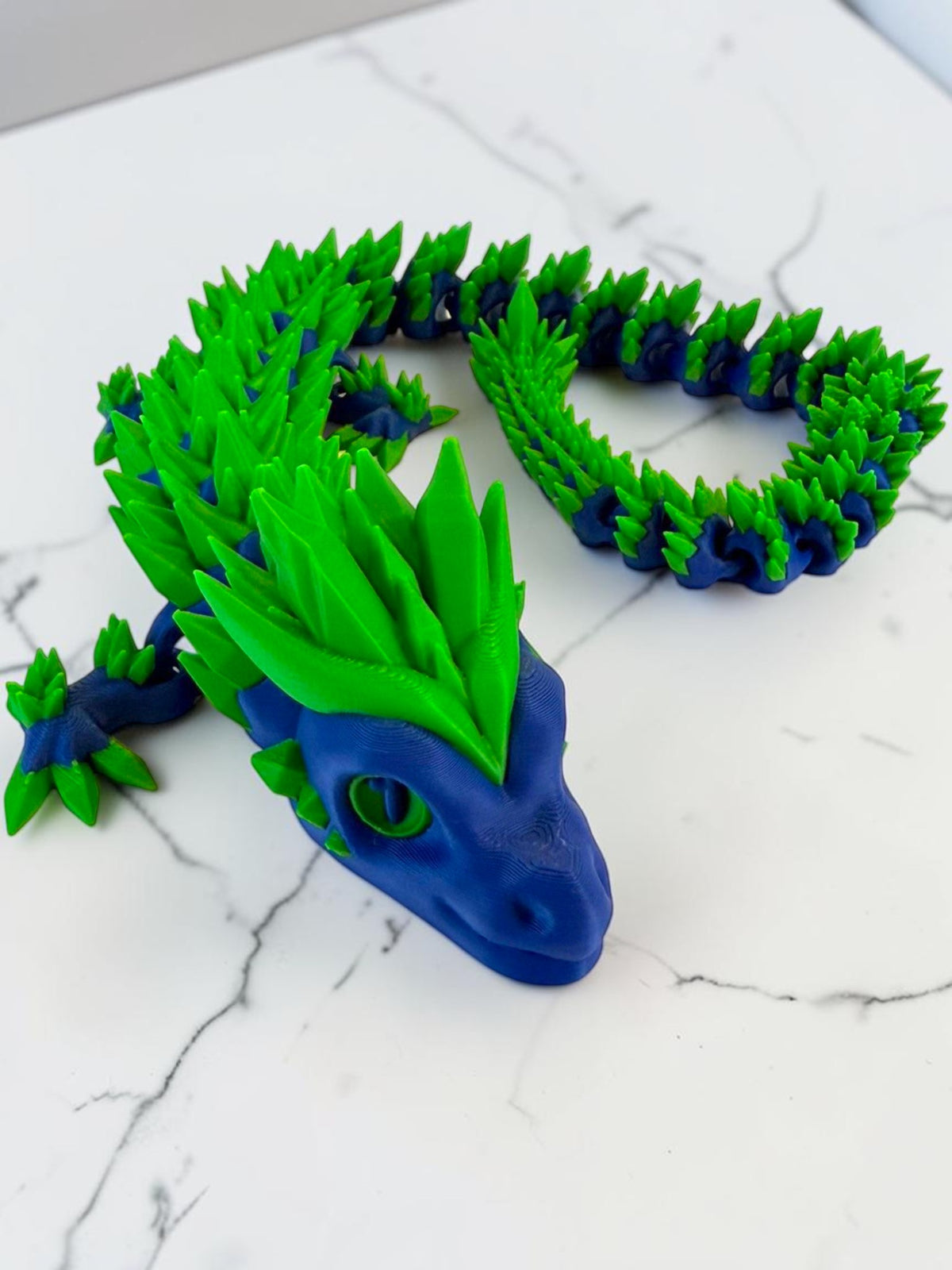 Crystal Spine Dragon – Articulated 3D Printed Fidget Dragon | 7 Colors