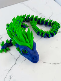 Crystal Spine Dragon – Articulated 3D Printed Fidget Dragon | 7 Colors