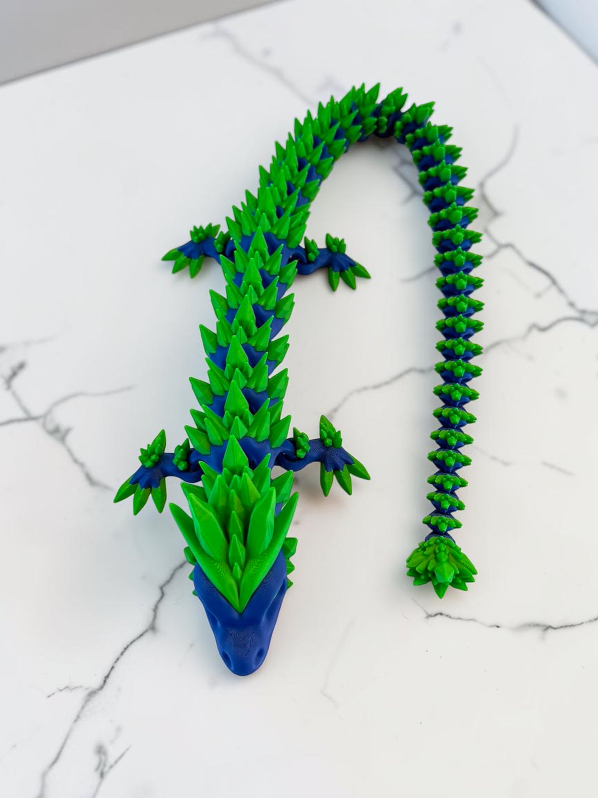 Crystal Spine Dragon – Articulated 3D Printed Fidget Dragon | 7 Colors