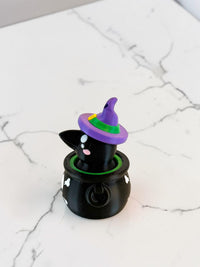 Peekaboo Crow Cauldron – 3D Printed Halloween Fidget Clicker Keychain