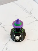 Peekaboo Crow Cauldron – 3D Printed Halloween Fidget Clicker Keychain
