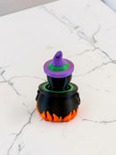 Peekaboo Bonfire Crow Cauldron – 3D Printed Halloween Fidget Clicker Keychain