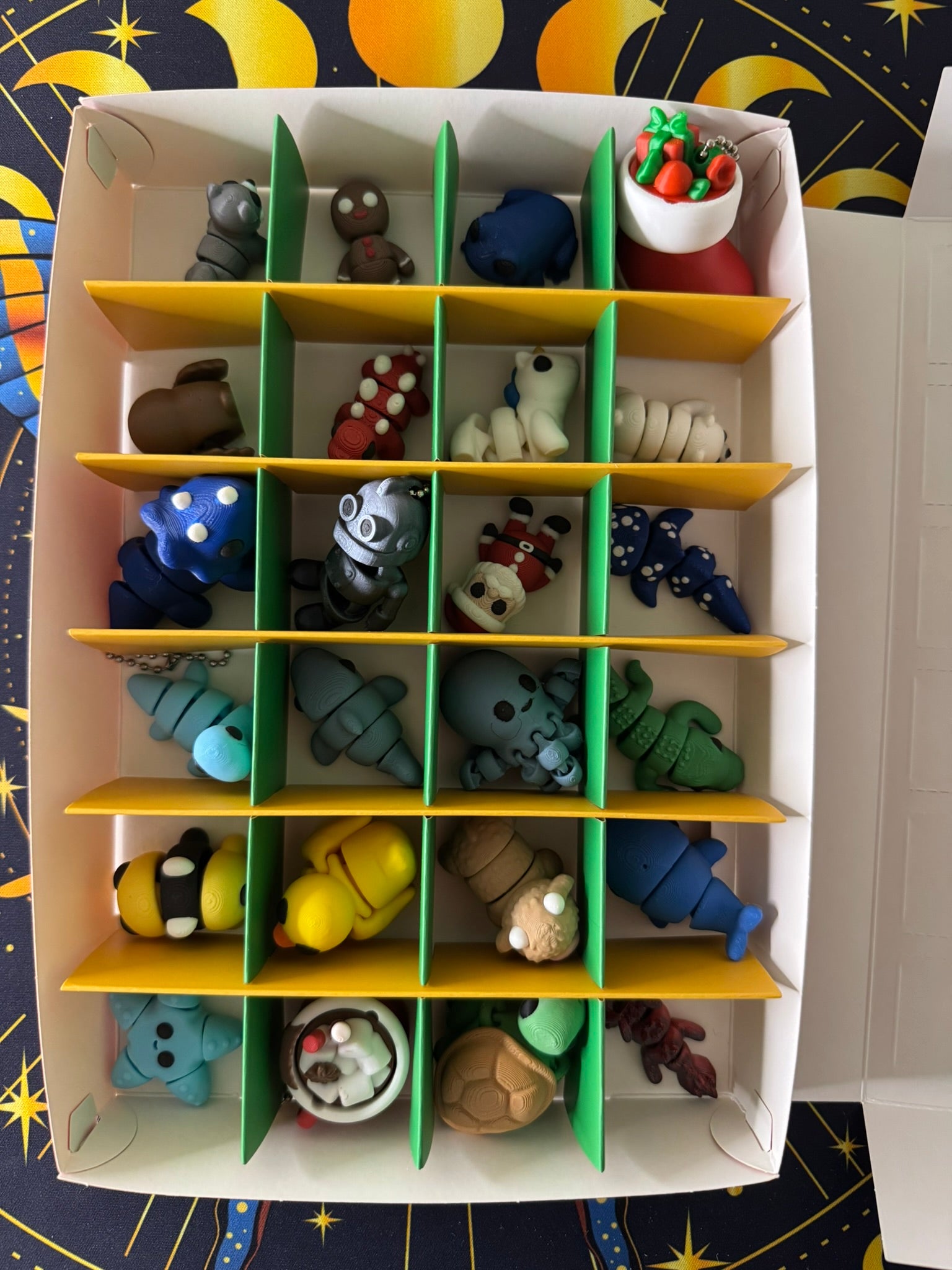 Advent Calendar Surprise Box | 24 Chibi 3D Printed Creatures & Holiday Minis | Christmas Countdown Gift for Kids and Collectors