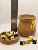 Honey Bee Tic-Tac-Toe Game Set – Cute Bee Game with Honey Pot Storage | Family Game Night