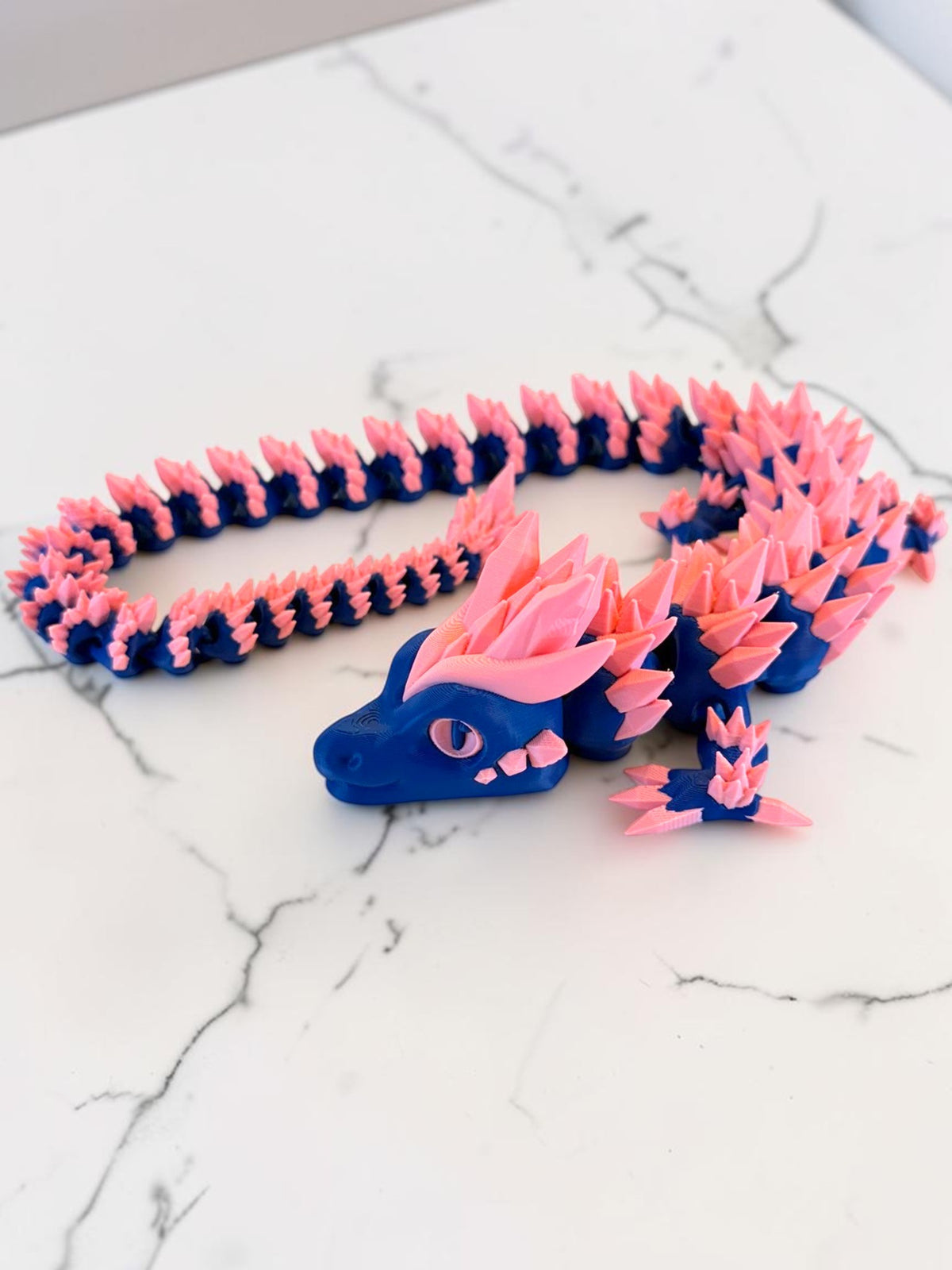 Crystal Spine Dragon – Articulated 3D Printed Fidget Dragon | 7 Colors