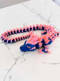 Crystal Spine Dragon – Articulated 3D Printed Fidget Dragon | 7 Colors