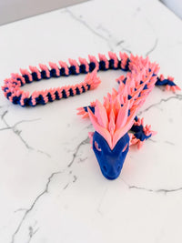 Crystal Spine Dragon – Articulated 3D Printed Fidget Dragon | 7 Colors