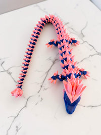 Crystal Spine Dragon – Articulated 3D Printed Fidget Dragon | 7 Colors