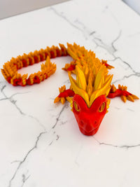 Crystal Spine Dragon – Articulated 3D Printed Fidget Dragon | 7 Colors
