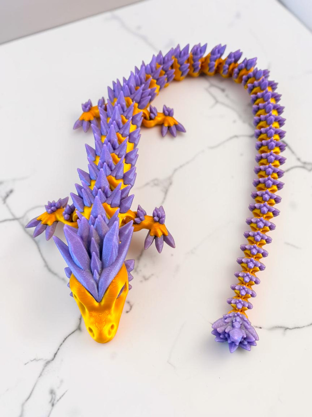 Crystal Spine Dragon – Articulated 3D Printed Fidget Dragon | 7 Colors