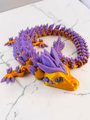 Crystal Spine Dragon – Articulated 3D Printed Fidget Dragon | 7 Colors