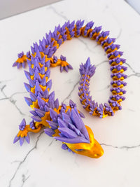Crystal Spine Dragon – Articulated 3D Printed Fidget Dragon | 7 Colors