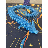 Frostbite Crystal Dragon – Articulated 3D Printed Fantasy Fidget Toy (Blue)