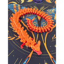 Blazebite Crystal Dragon – Articulated 3D Printed Fantasy Fidget Toy (Orange/Red)