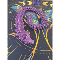 Amethyst Crystal Dragon – Articulated 3D Printed Fantasy Fidget Toy