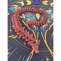 Inferno Crystal Dragon – Articulated 3D Printed Fantasy Fidget Toy (Red)