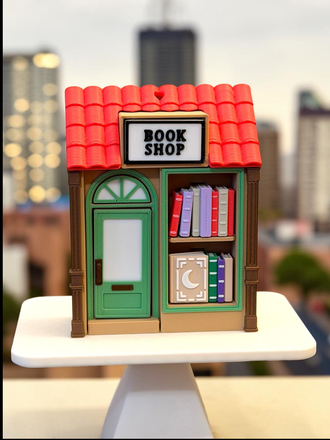Mini Book Shop Fidget Clicker – 3D Printed Desk Toy for Book Lovers | Stress Relief Clicker
