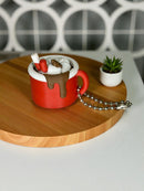 Hot Cocoa Fidget Clicker Keychain