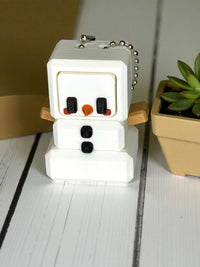 Snowman Fidget Clicker Keychain